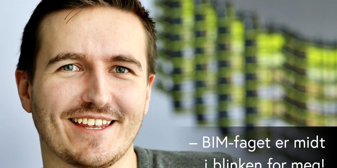 Mathias Engeset (25) har fagbrev som elektriker. Nå satser han på BIM-teknologien.